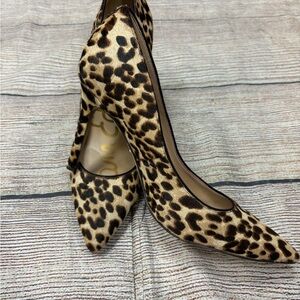 Sam Edelman animal print pony hair Women's heeled Shoes size 8